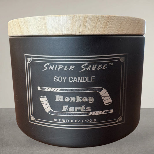 Monkey Farts Premium Soy Candle | Sniper Sauce