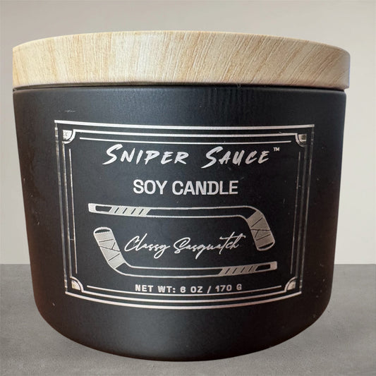 Sniper Sauce Premium Soy Candle - Classy Sasquatch