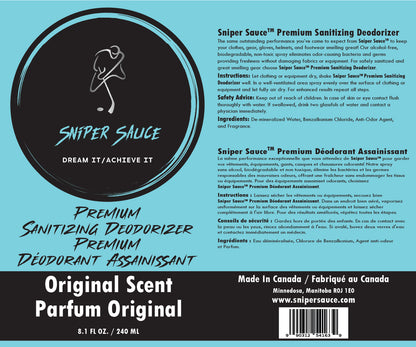 Sniper Sauce Premium Sanitizing Deodorizer Spray