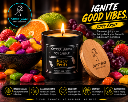 Juicy Fruit Premium Soy Candle | Sniper Sauce