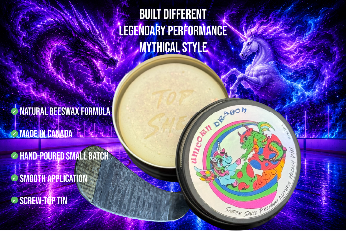 Unicorn Dragon - Premium Natural Beeswax Hockey Stick Wax