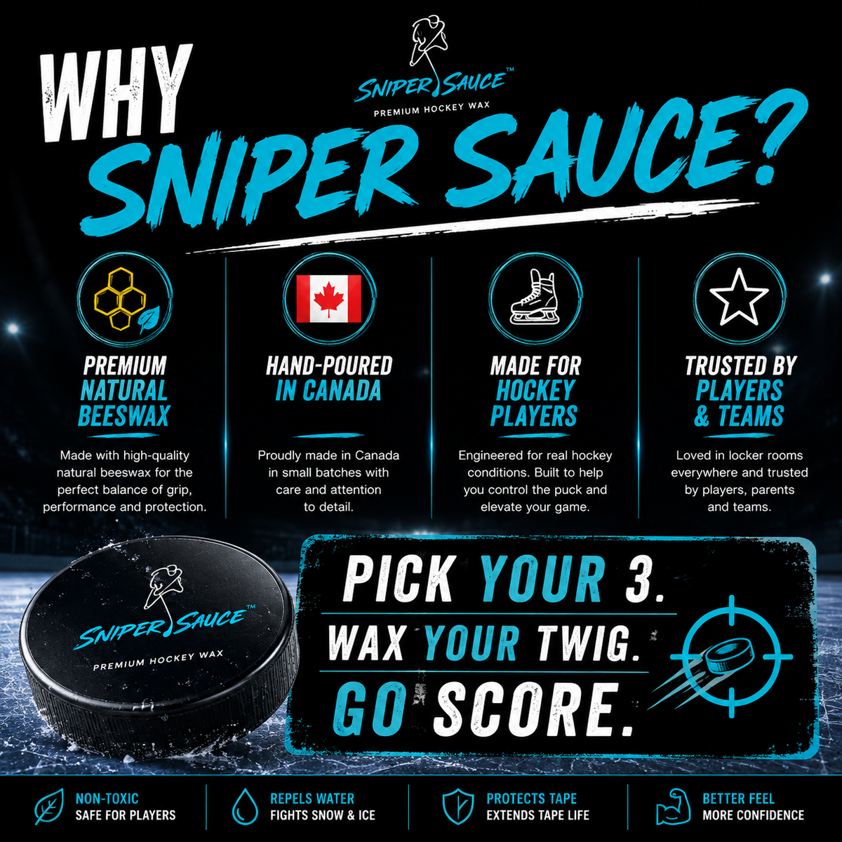 Hockey Stick Wax 3-Pack – Mix & Match Scents